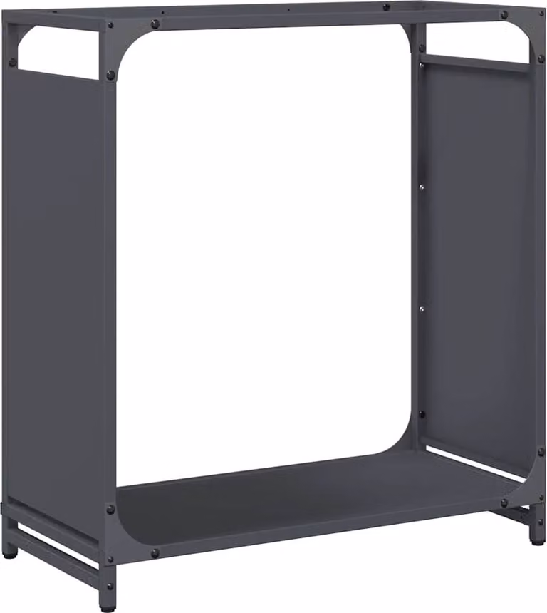 Rastrelliera per Legna da Ardere Antracite 60x28x65 cm