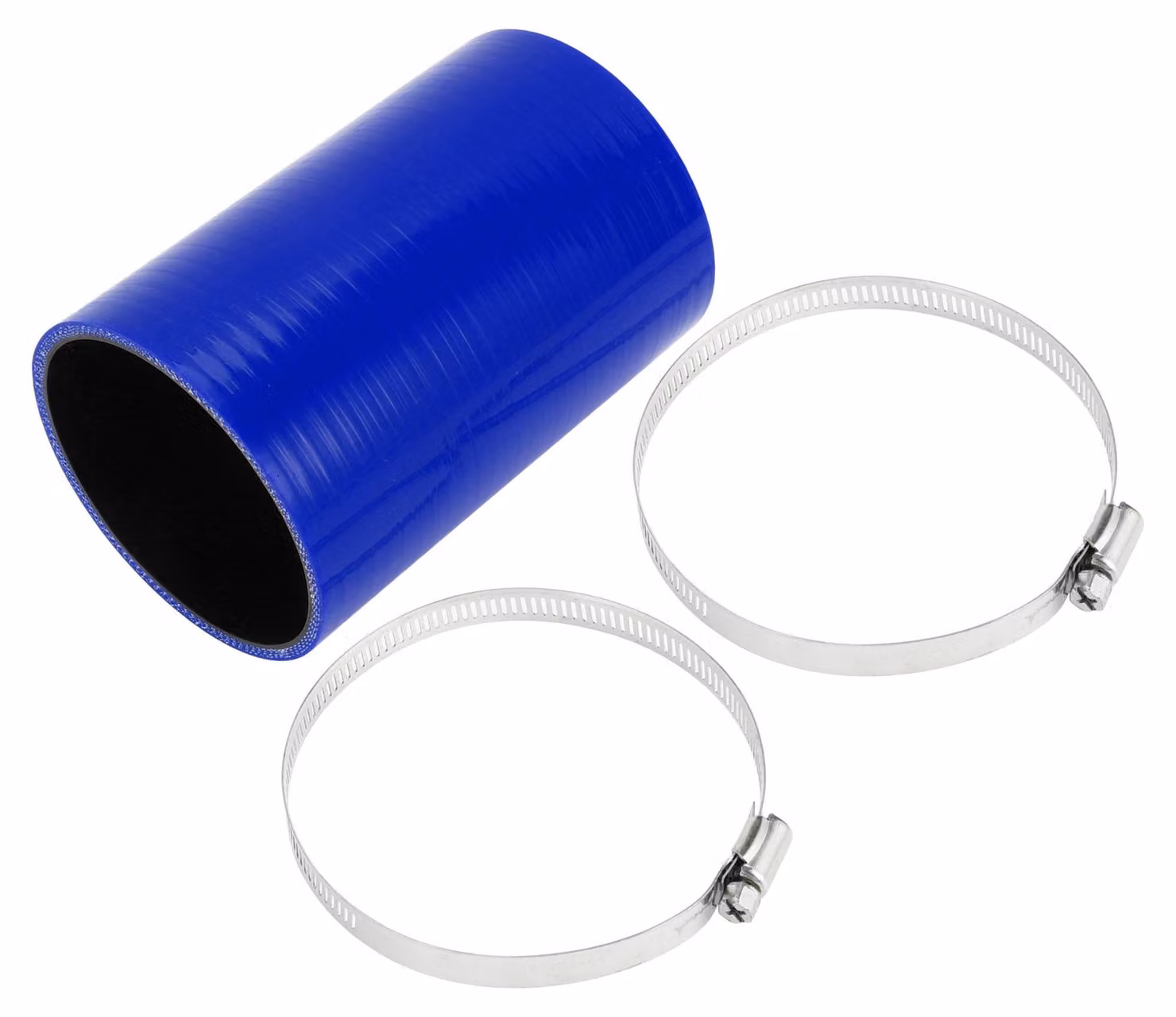 Tubo in silicone multistrato (4 strati) - Diametro interno: 8,9 cm (3,54 pollici) - Lunghezza: 150 mm - Colore: nero/blu - Spessore: 5 mm - Resistente alle alte temperature - Tubo per il raffreddamento