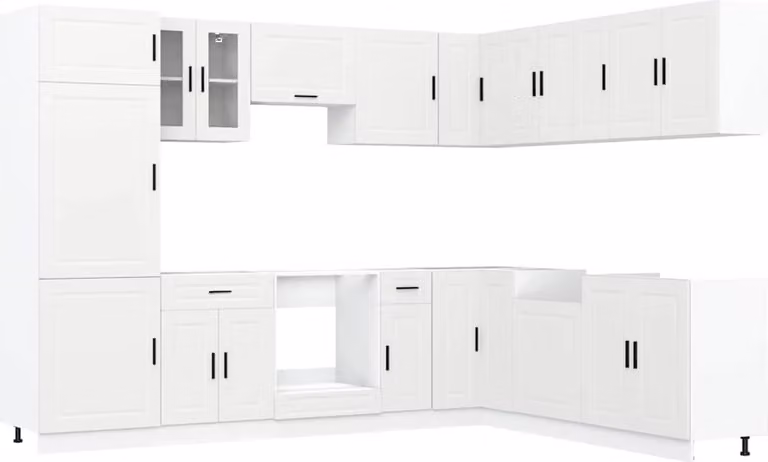 Set Mobili da Cucina 14 pz Porto Bianchi Legno Multistrato