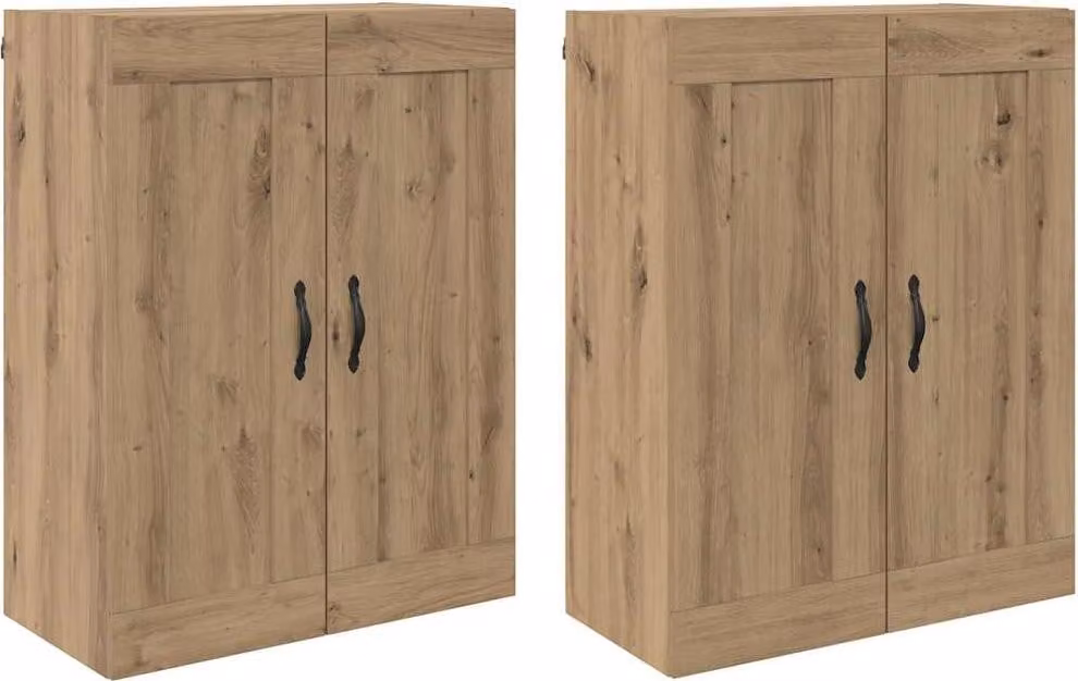 Mobile a muro 2 pcs Rovere artigianale 69,5 x 34 x 90 cm