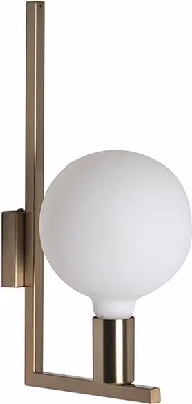Applique Twin a Parete con Attacco E27 per Interni - Struttura in Metallo Ottone Satinato 75W IP20 - Design Decorativo - Rossini Group