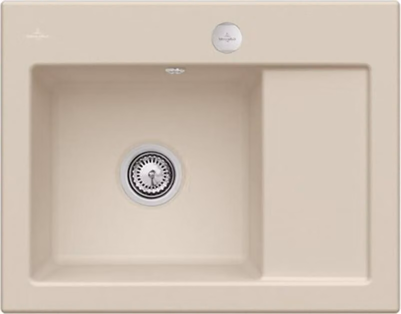 Lavello da cucina Villeroy&Boch, lavello da cucina Subway 45 Compact Almond 650x510mm, larghezza base 45cm