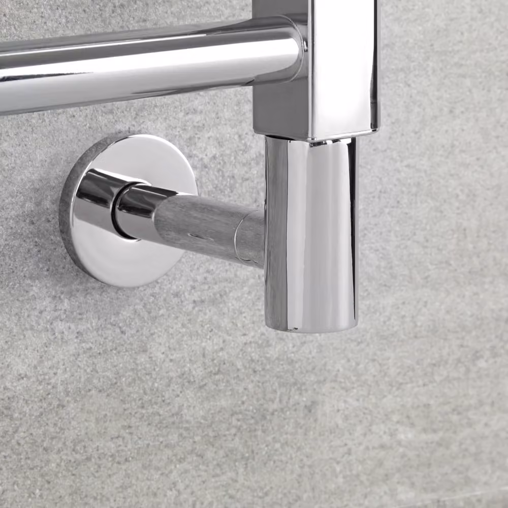 Scaldasalviette Elettrico - Cromato - 1190mm x 450mm - con Elemento Elettrico e Copricavo