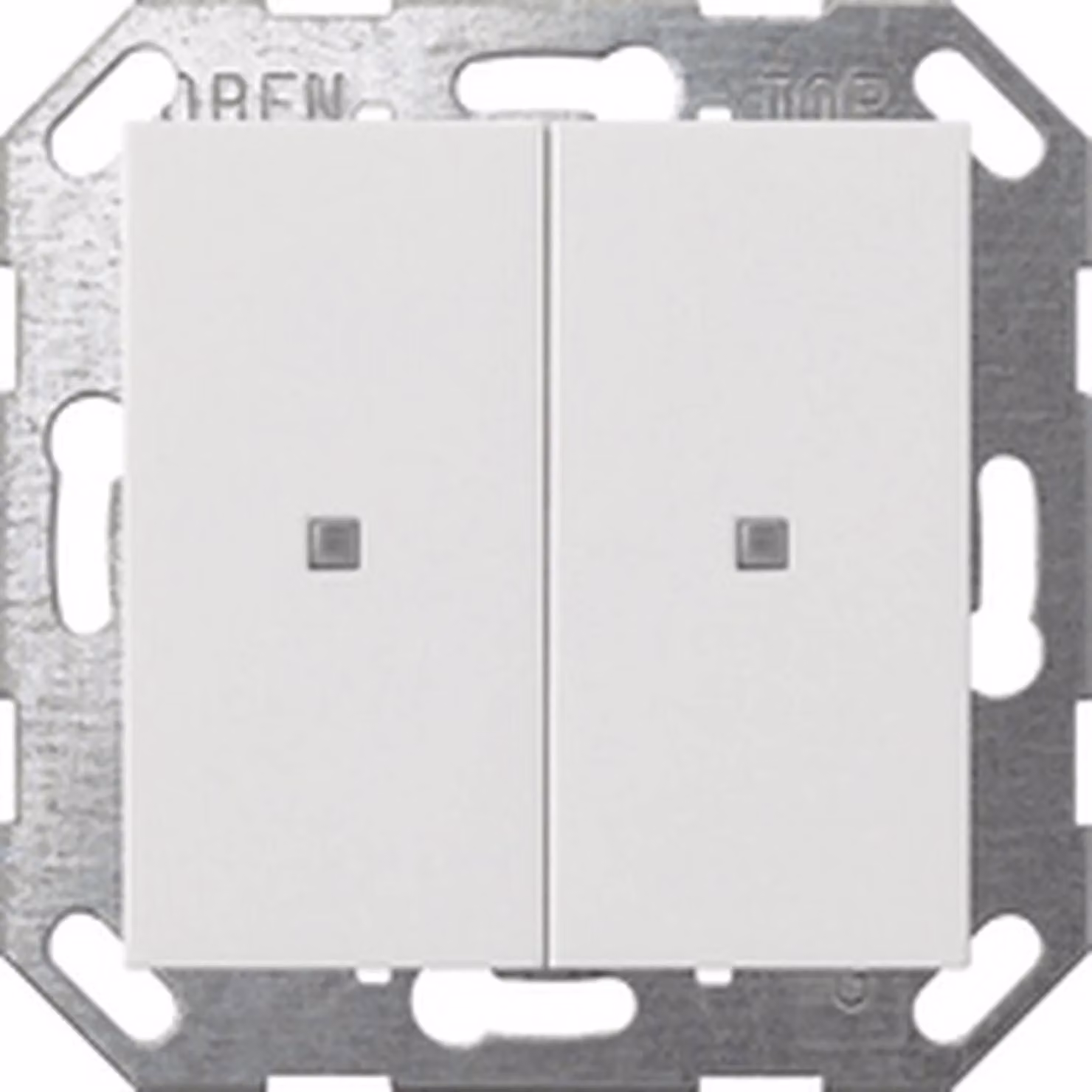 Pulsante Gira KNX a bilanciere 2f Sistema 55 bianco puro lucido, 1 pz.