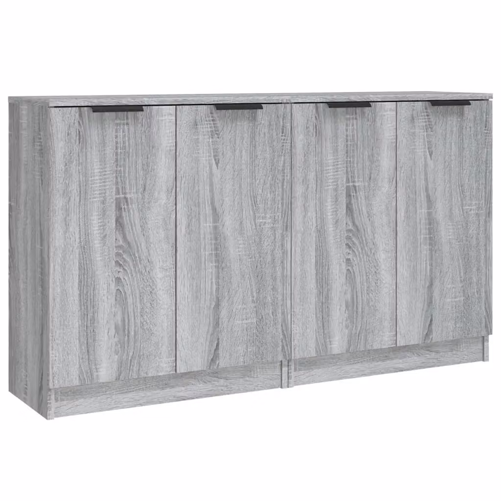 Set di 2 credenze a parete vidaXL in legno multistrato, colore grigio, L: 60 cm, P: 30 cm, H: 70 cm – 2