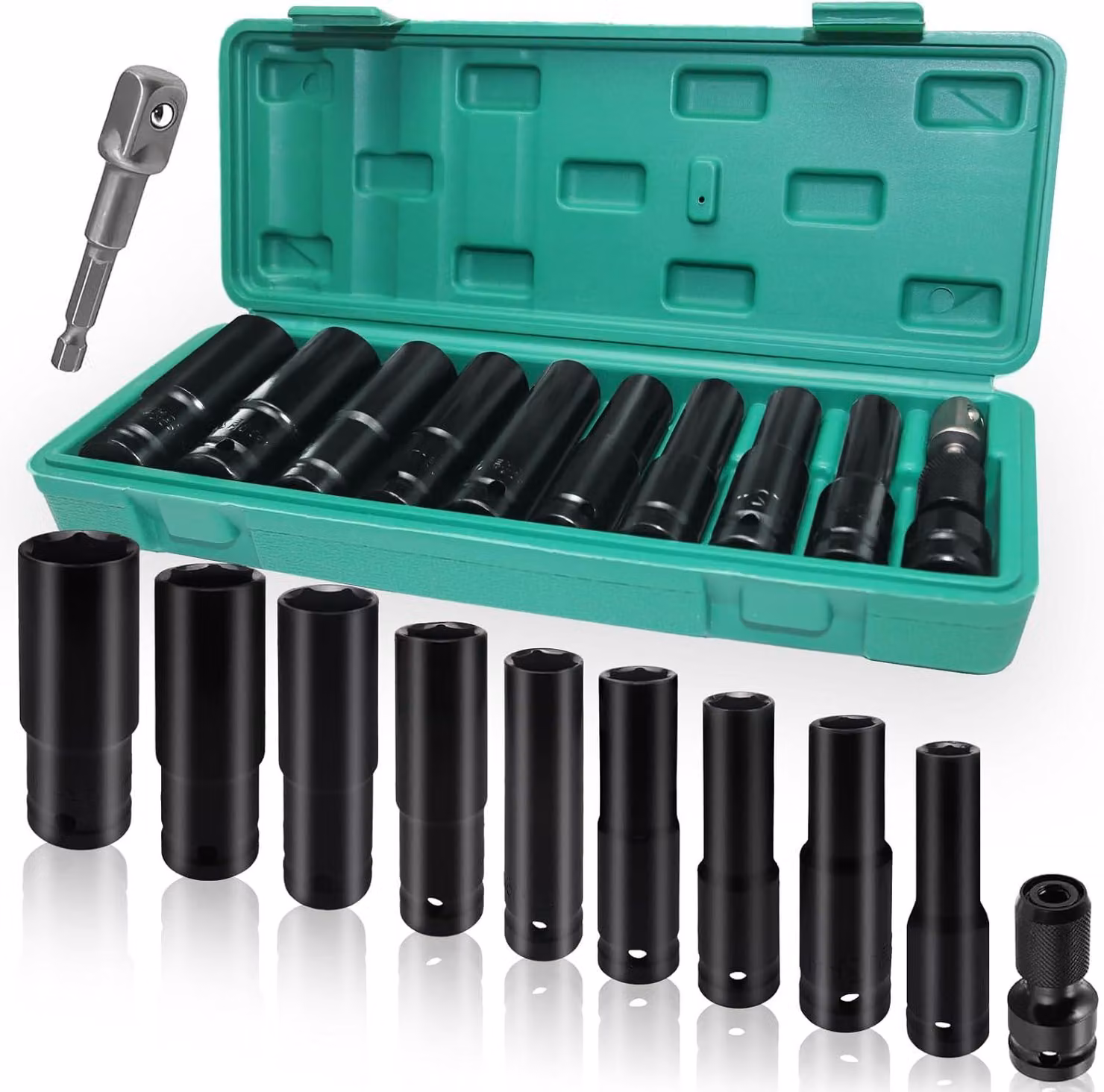 Set di chiavi a bussola, 11 pezzi, attacco da 1/2 pollice, da 10 a 24 mm, con inserti Torx, per riparazioni auto