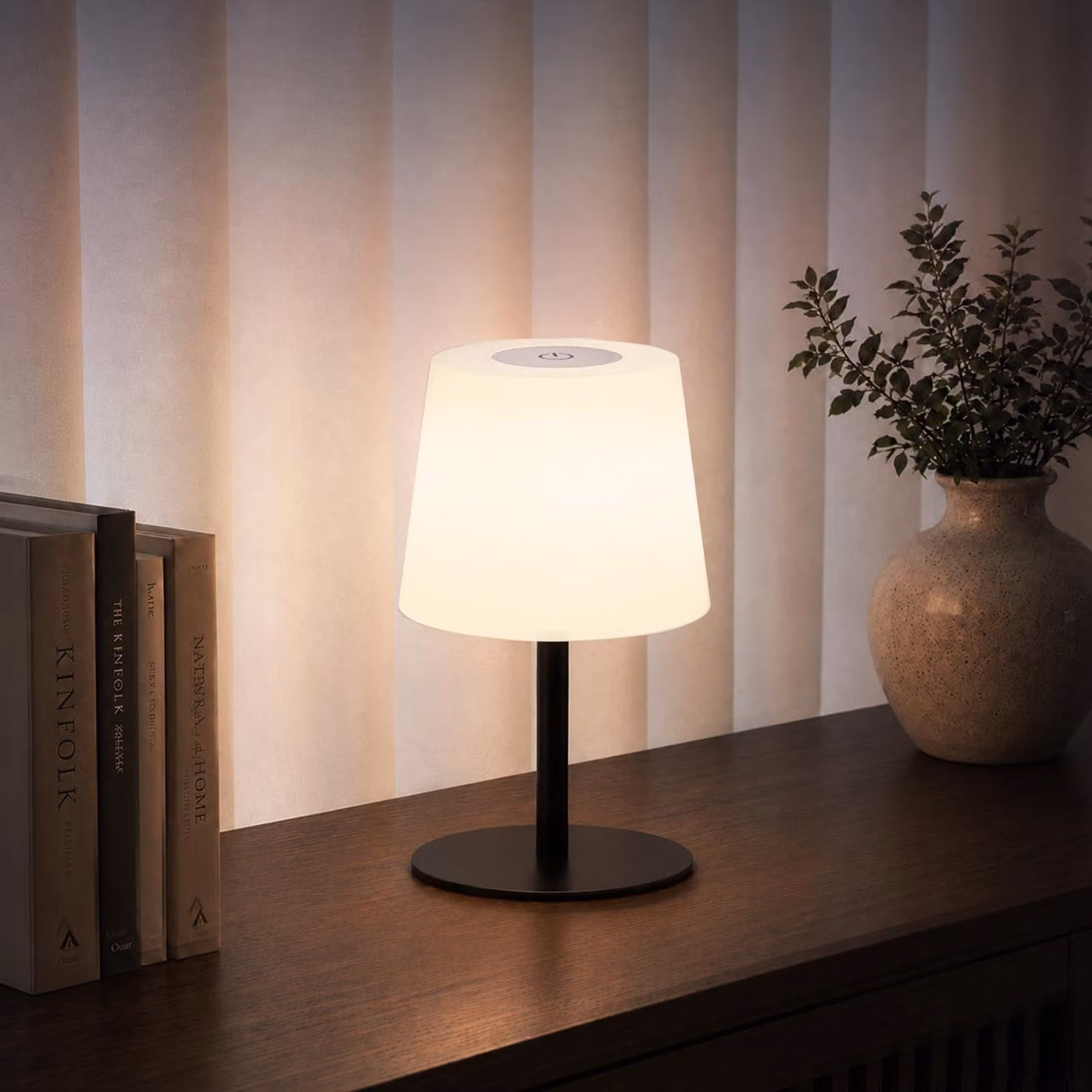 Lampada da tavolo LED senza fili e luce notturna a sensore touch con 3 colori di luce