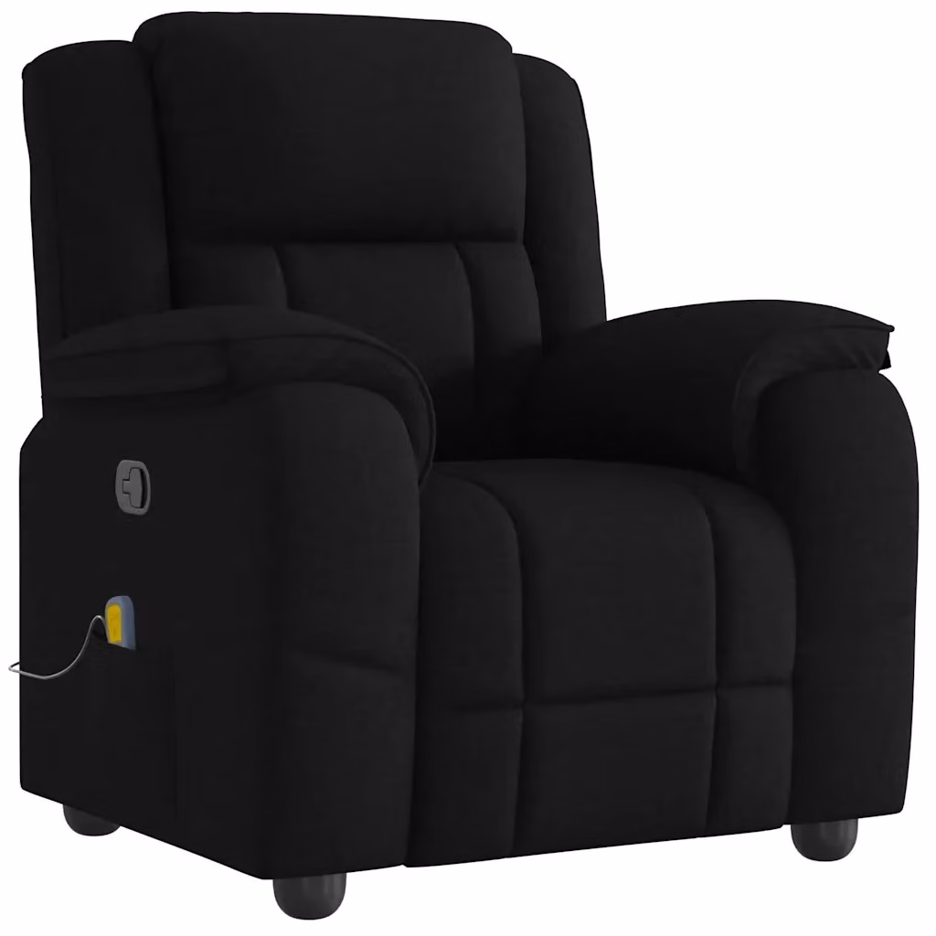 Poltrona Reclinabile Relax vidaXL in Tessuto Nero con Braccioli – 2