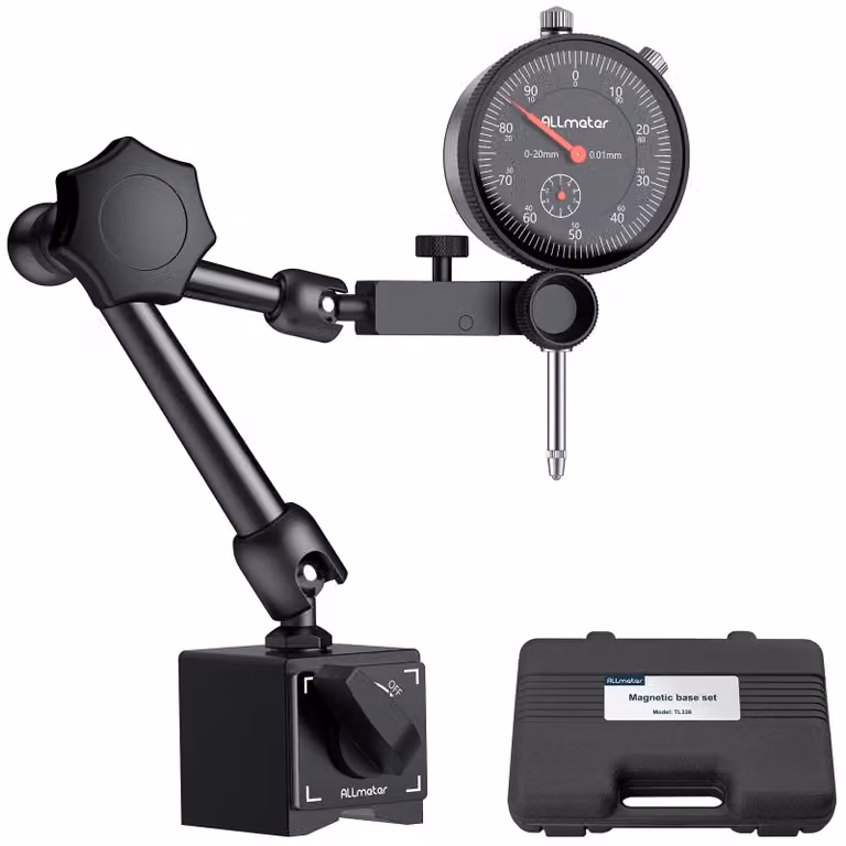 Solidchoice - Set di micrometri meccanici da 0 a 20 mm con base magnetica