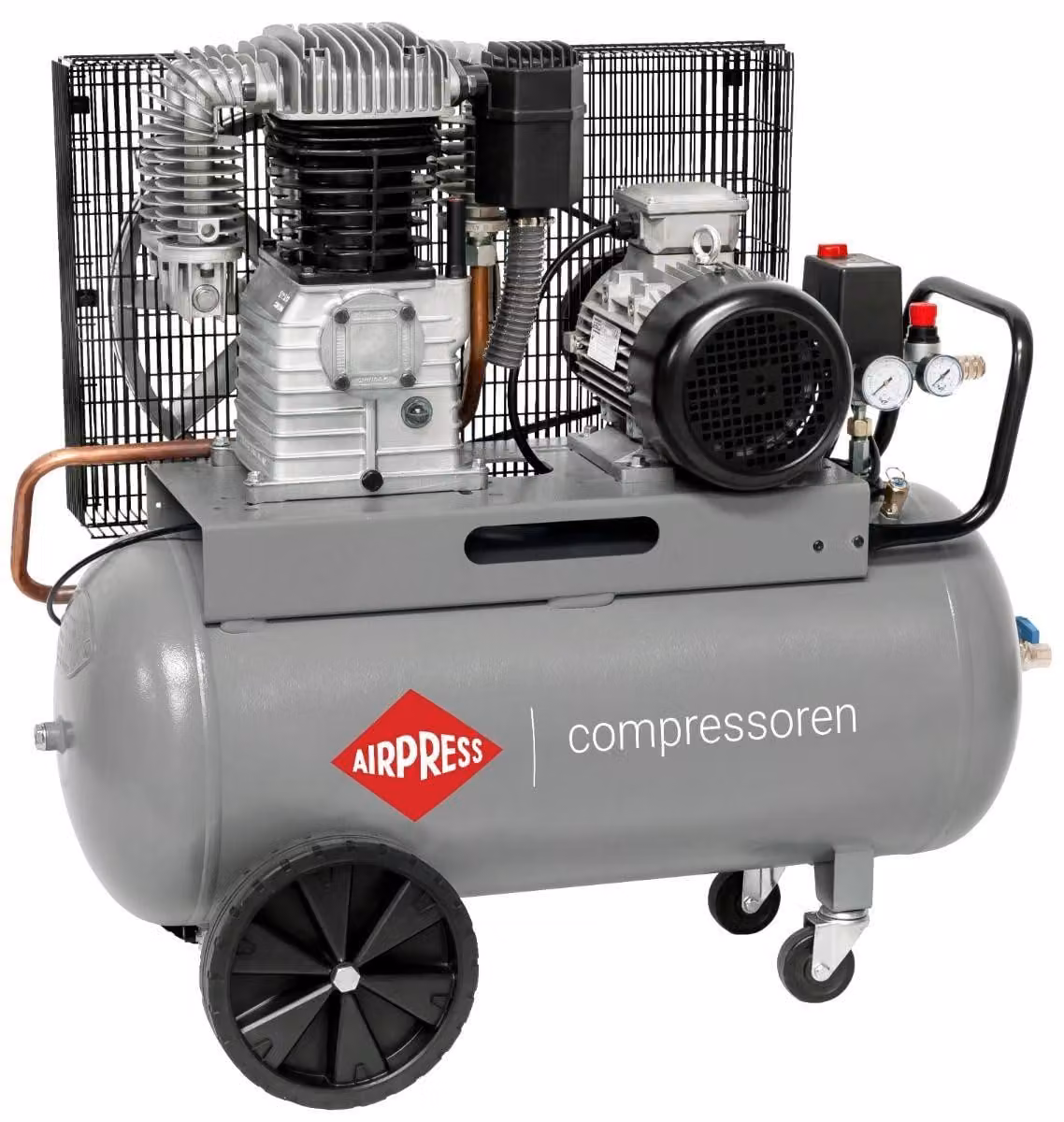 Compressore a pistoni professionale - Serbatoio da 90 litri - Potenza di 5,5 cavalli - Pressione di esercizio massima di 11 bar
