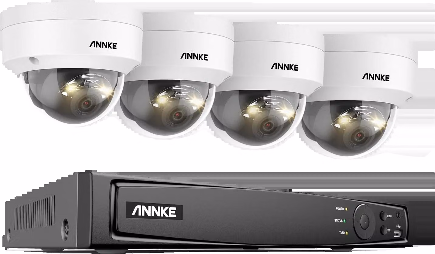 Sistema di telecamere di sicurezza, ingresso video a 8 canali, risoluzione 12MP, 8CH NVR 4PCS camera-a, Nessuno
