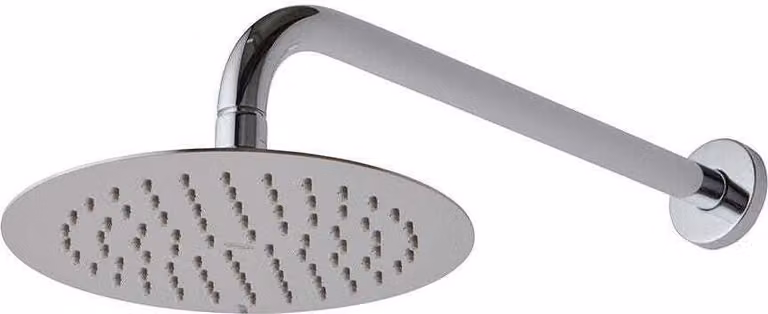 Kit soffione doccia rotondo 20cm con braccio cromato tondo