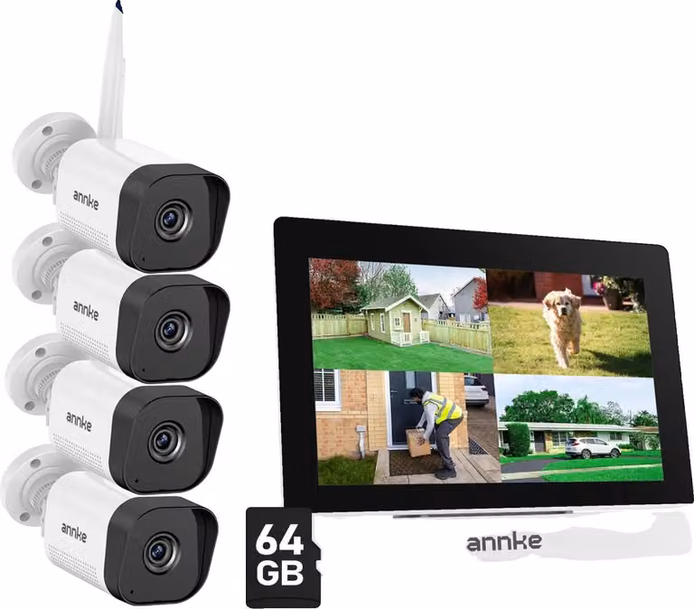 Telecamera di sicurezza, risoluzione 3MP, audio bidirezionale, I71GK 4PCS 64G SD