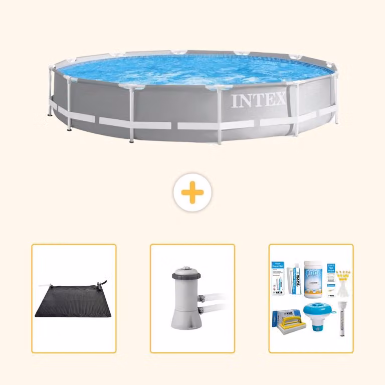 Struttura per piscina a forma di prisma - 366x76 cm - composta da 4 elementi - modello S22484