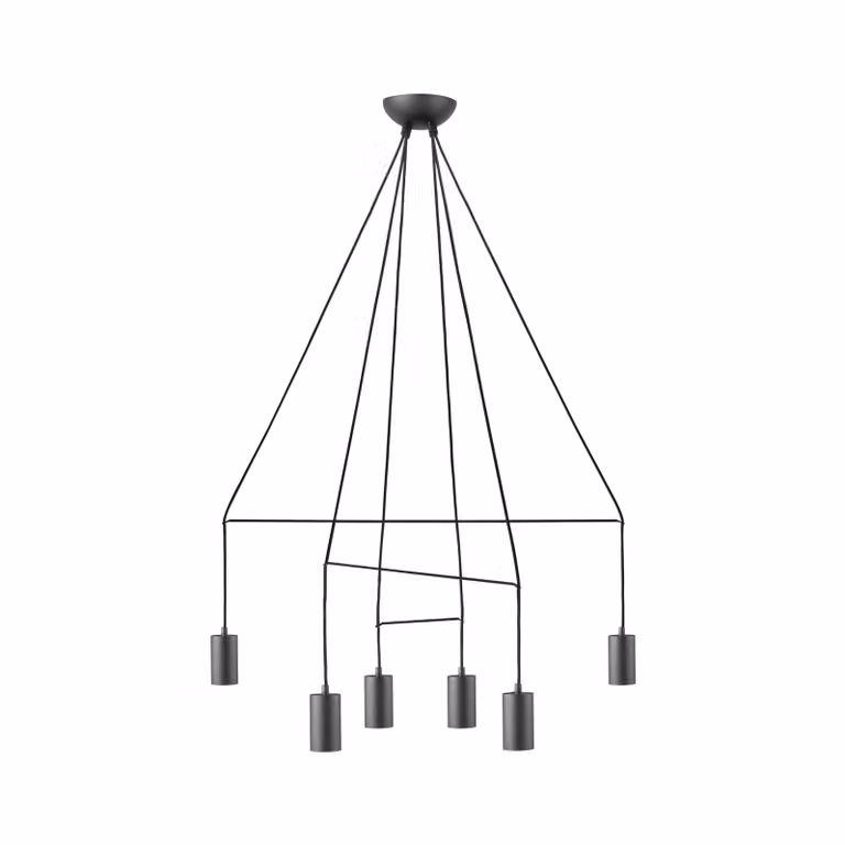 Lampadario IMBRIA nero 6xGU10x35W in metallo, dimensioni: 130x95x95 cm, IP20, Nowodvorski Lighting