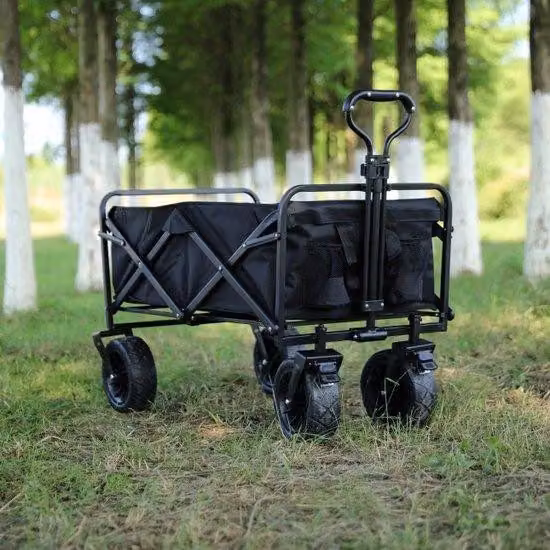 Carrello da esterno multiuso, adatto a qualsiasi terreno, con sistema di rotazione a 360° - Ideale per picnic e campeggio - Carrello pieghevole e portatile per il giardino.