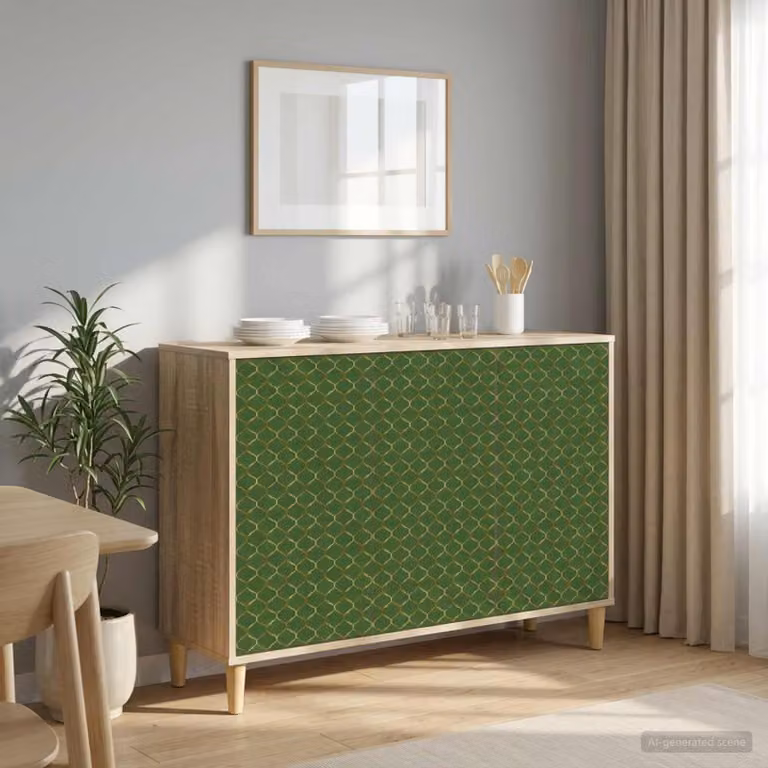 Credenza moderna vidaXL GELEEN in legno ingegnerizzato color Sonoma, L 102 x P 33 x H 75 cm