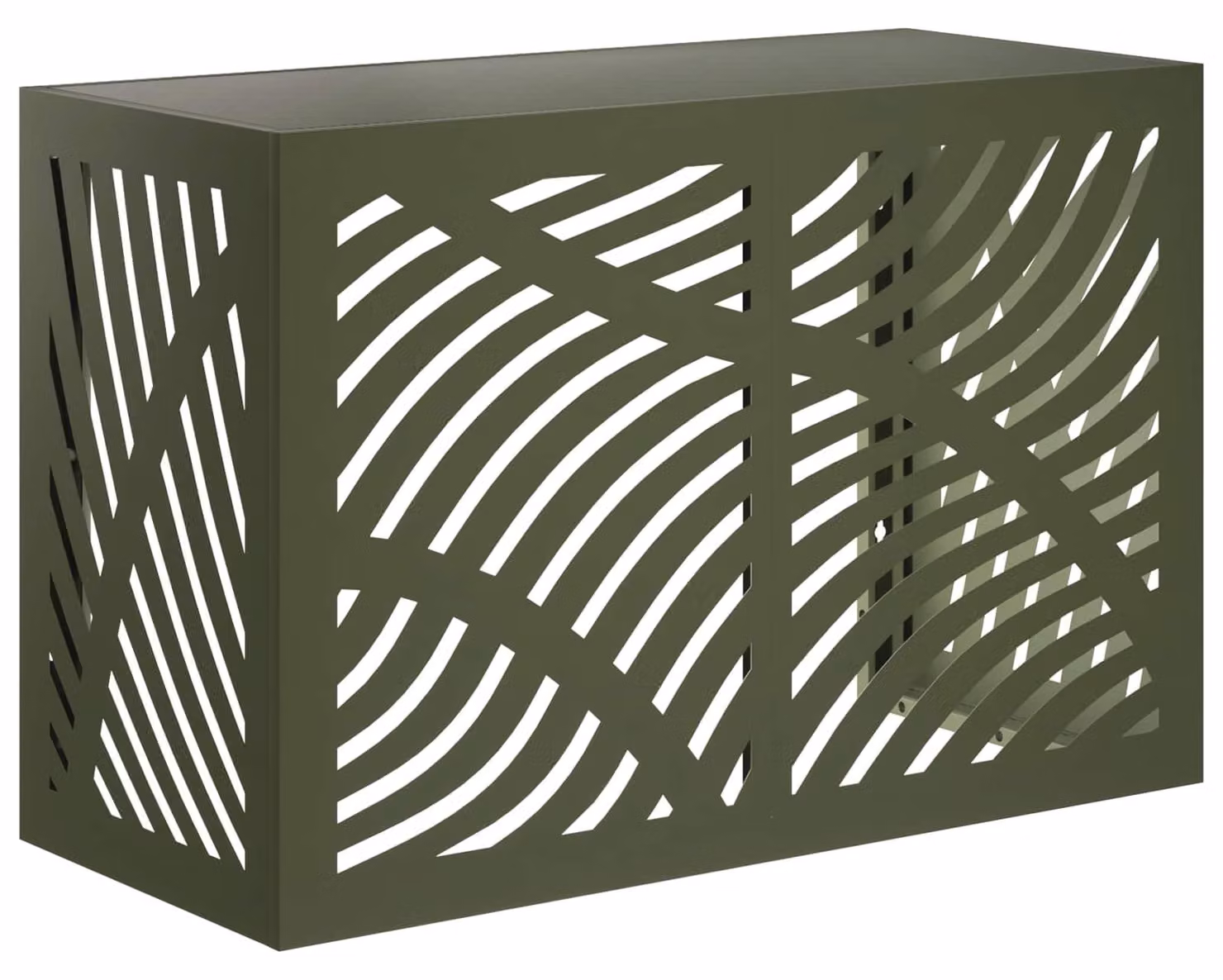 Coperchio per aria condizionata verde oliva 90 x 40 x 60 cm acciaio