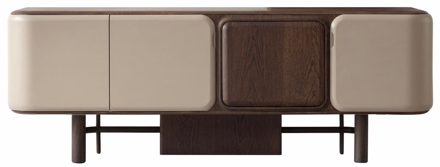 Mobile bar o credenza per la sala da pranzo, con ante in legno e ampio spazio di stoccaggio