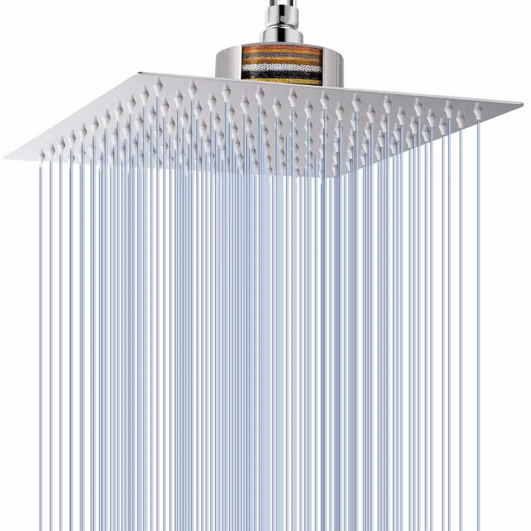 Doccia a pioggia - Alta pressione - Filtro per l'acqua - Acciaio inossidabile - 25 cm - Esperienza spa a casa - Sobi doccia