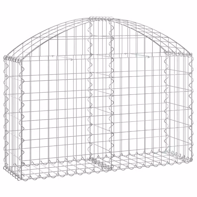 Cesto Gabbione ad Arco 100x30x60/80 cm Ferro Zincato