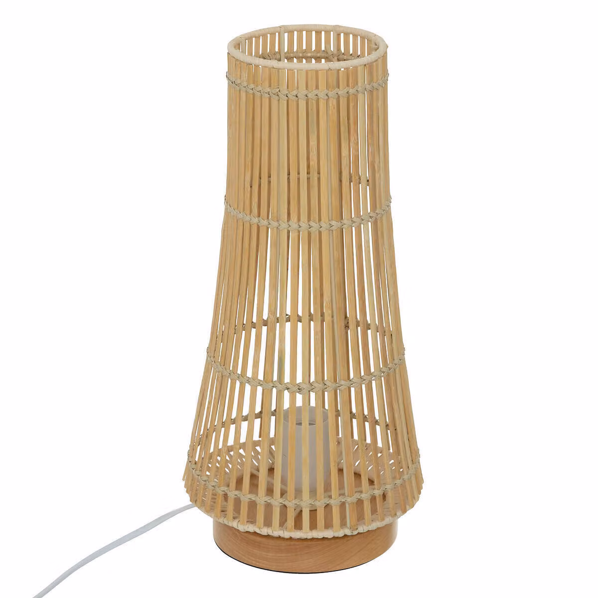 Lampada da tavolo in bambù MAHE, 38 cm