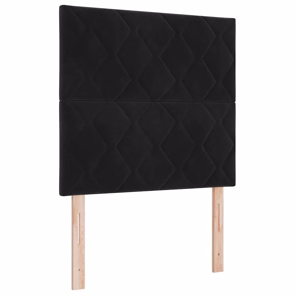 Letto a molla con illuminazione LED vidaXL in velluto nero L 100 x P 200 cm – 2