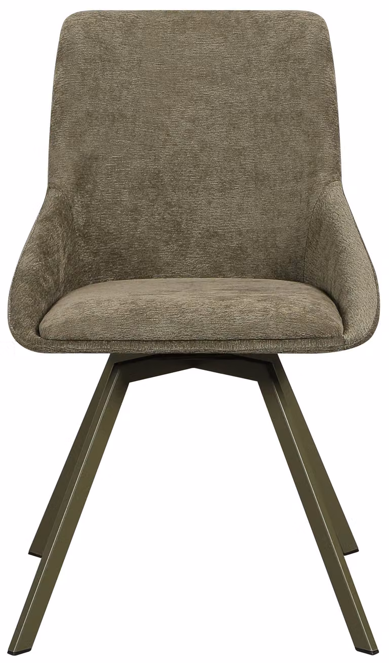 Selsey Yanii - Sedia girevole per sala da pranzo, tessuto chenille color verde oliva, 50 cm