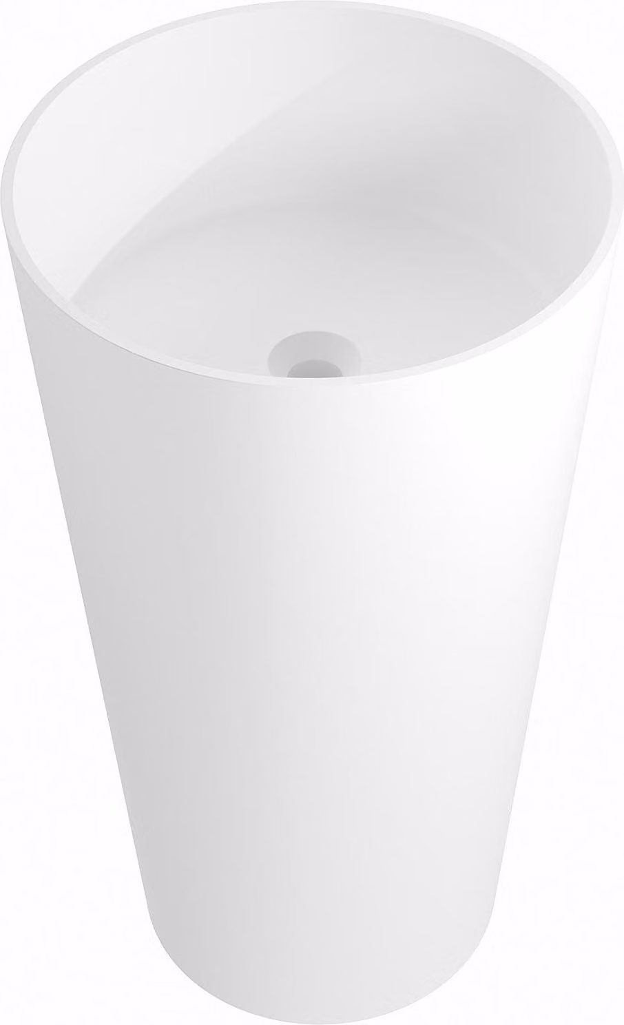 Mexen Onyx-01 lavabo a colonna in conglomerato 45 x 45 cm, bianco opaco - 26524500