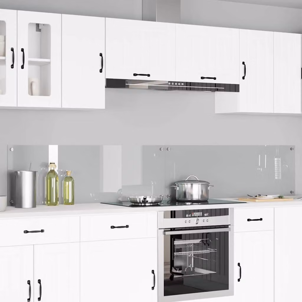 Set di 2 schienali da cucina vidaXL trasparenti, L 120 cm x P 40 cm