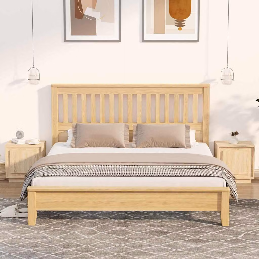 Set di 2 comodini vidaXL in legno multistrato e MDF, colore Rovere Sonoma, L 44 cm x P 35 cm x H 45 cm