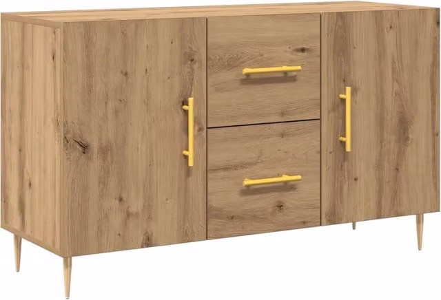 Credenza Buffet in Legno Rovere Marrone Design Moderno L/P/H: 100 x 36 x 60 cm – 1