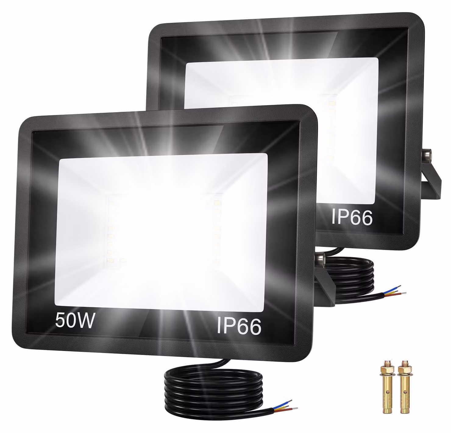 Faretto LED da esterno, 50W, 5000 lumen, 6500K, IP66, luce bianca fredda