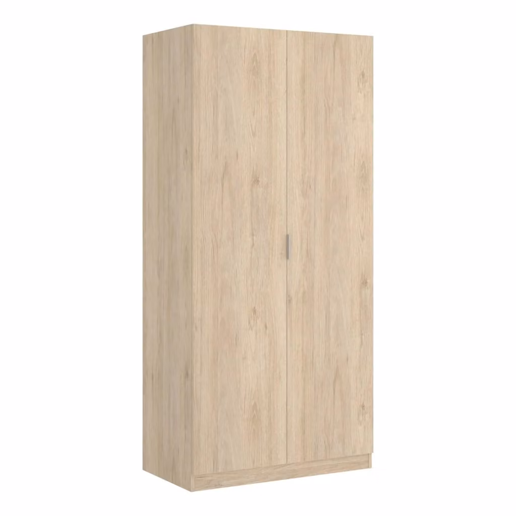 Armadio DMORA per camera da letto con 2 ante battenti, Rovere, L: 81 cm, P: 52 cm, H: 184 cm – 2