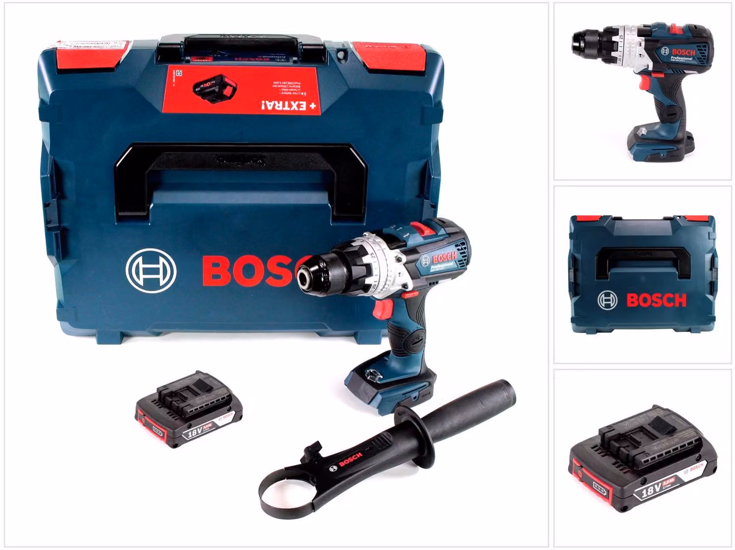 Bosch GSB 18V-110 C Trapano avvitatore a percussione a batteria Professional 18V 110Nm + 1x batteria 2,0 Ah + L-Boxx - senza caricabatterie