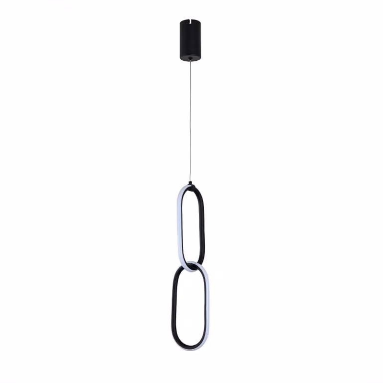 HOROZ SANTANA Lampada a sospensione LED 12W 700lm 4000K IP20 nero - Plafoniera moderna dal design elegante