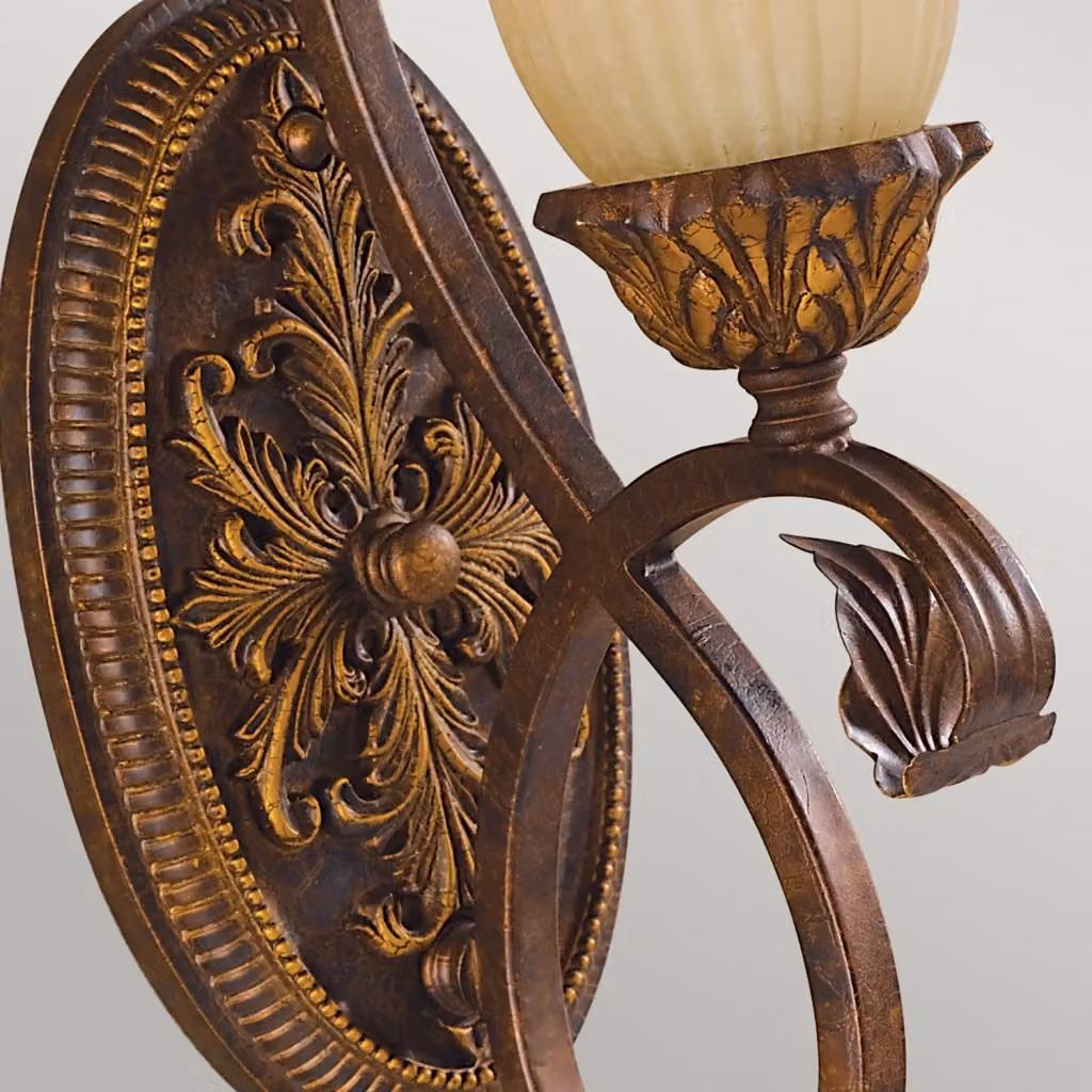 Applique Contemporanea Sonoma Valley FEISS in Acciaio Marrone Antico e Vetro con 1 Luce E27 – 2