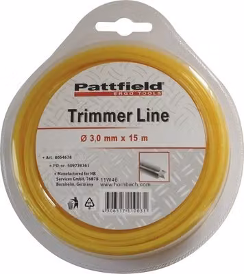 Linea di ricambio per trimmer Pattfield, 3,0 mm, 15 m