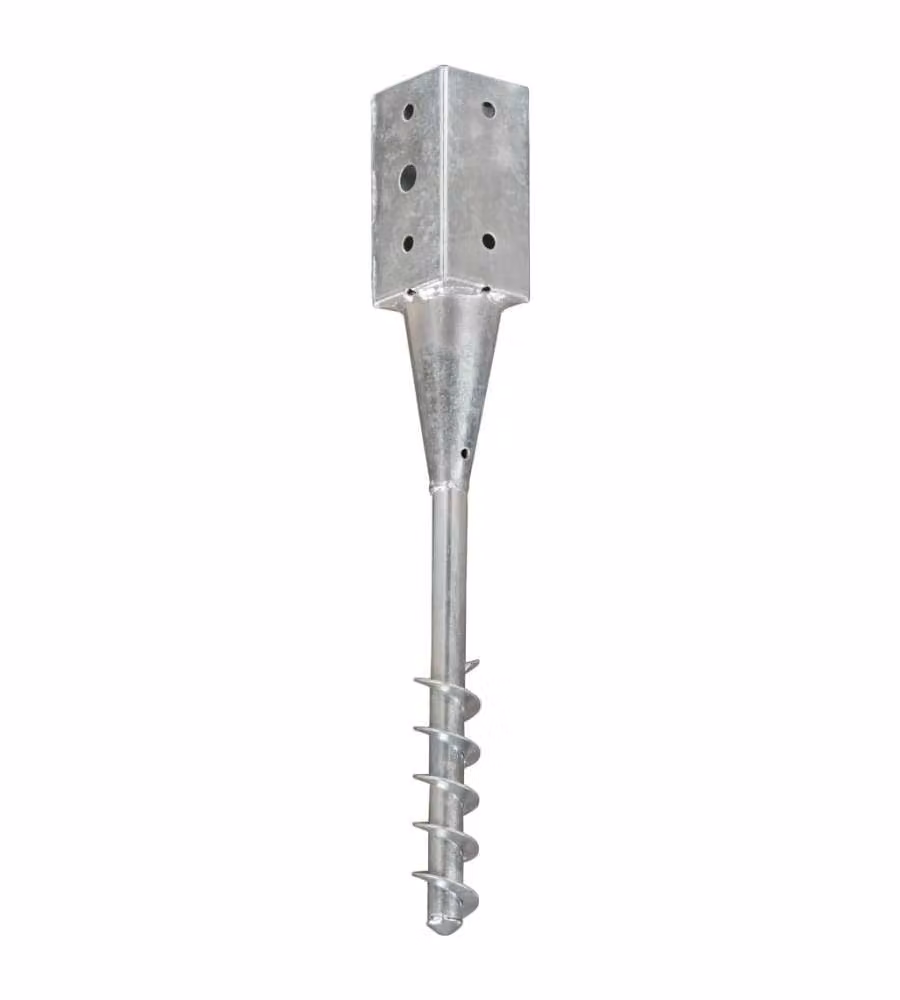 Picchetti di Terra 6 pz Argento 7x7x56 cm in Acciaio Zincato