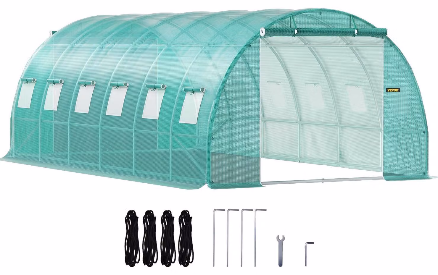 Tunnel, serra per coltivazione, serra per ortaggi, serre, serre da giardino - Dimensioni: 6 x 3 x 2,1 metri - Struttura in acciaio zincato