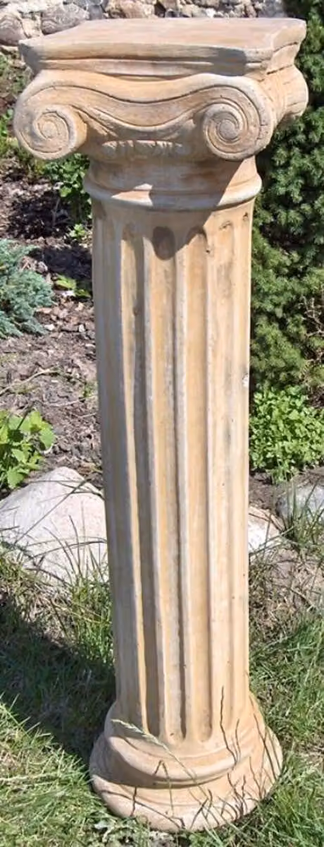 Casa Padrino Colonna barocca / Colonna da giardino Beige 24 x 24 x H. 90 cm - Accessori per la decorazione del giardino