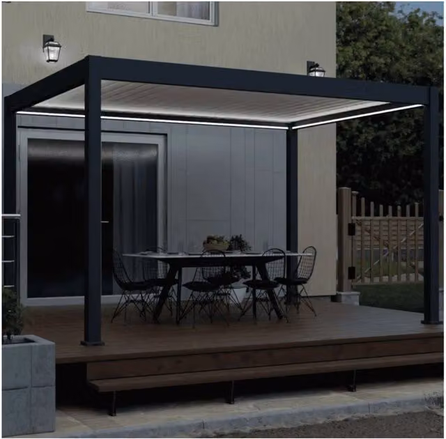 Set luce led per pergola da mt.3x4