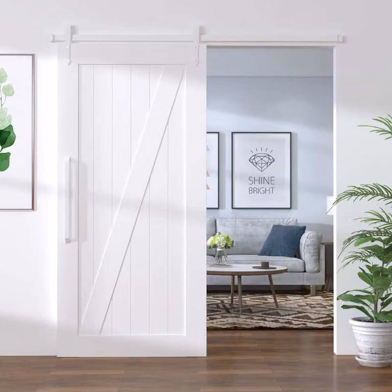 vidaXL Kit Accessori per Porta Scorrevole da 200 cm in Acciaio Inox Bianco Opaco