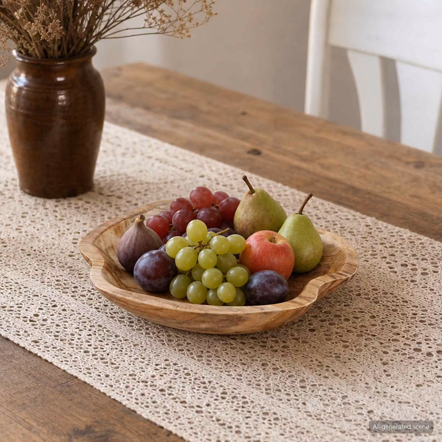 vidaXL Portafrutta JEPARA in legno marrone Ø 30 cm