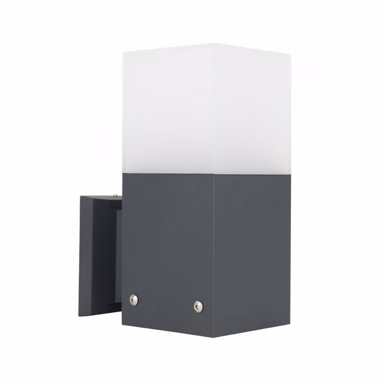 Lampada da parete per esterni 1xE27 grigio scuro IP44 SU-MA Cube CB-MAX K DG