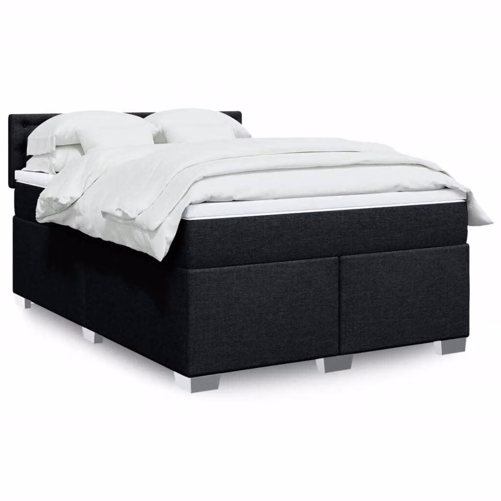 Maison Exclusive - Letto boxspring con materasso nero 140x190 cm Tessuto