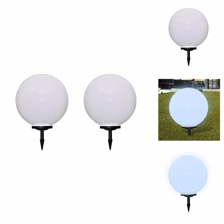 vidaXL Luci per sentieri 2 pz. LED 50 cm con picchetto a terra - Illuminazione esterna