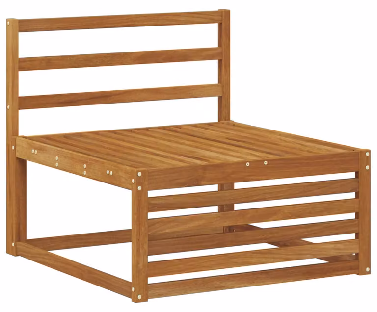 Divano centrale per esterno Legno di Acacia Massello Naturale