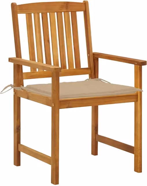 Sedie da Giardino con Cuscini 4 pz in Massello di Acacia 3061174