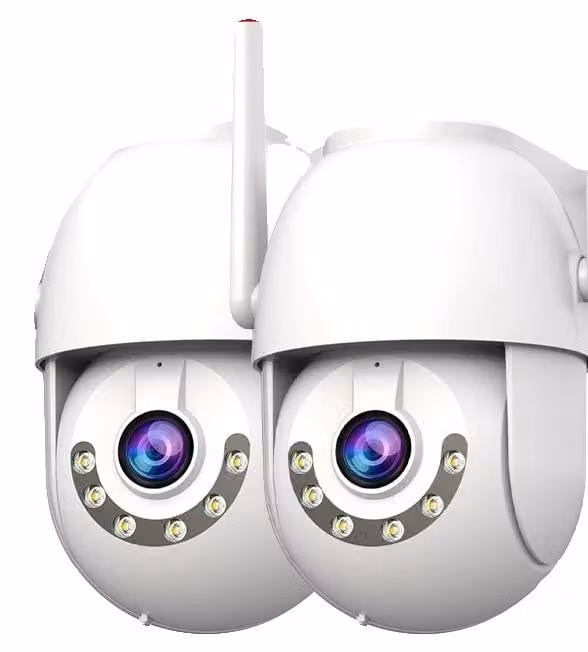 Telecamera di sorveglianza, 5 MP, obiettivo da 4 mm, visione notturna a infrarossi 0-10 metri, connettività Wi-Fi, design impermeabile